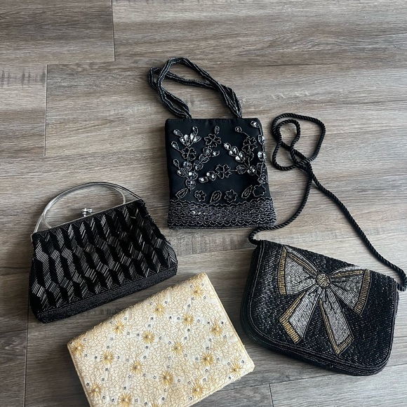 Lot of 4 Vintage Sequin Beaded Handbags - Picture 4 of 4